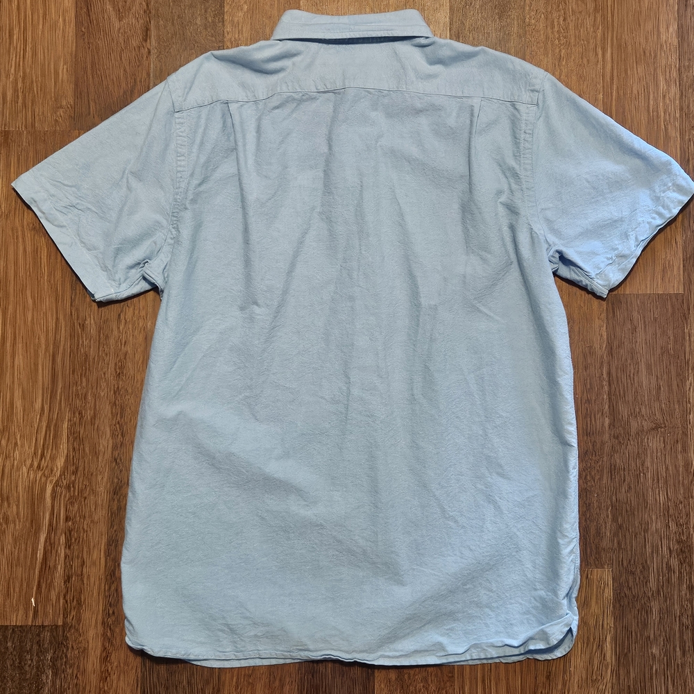 DANIEL CREMIEUX mens Short Sleeve Button Dress Shirt Size LARGE COLOR BLUE LL11 - Picture 8 of 16